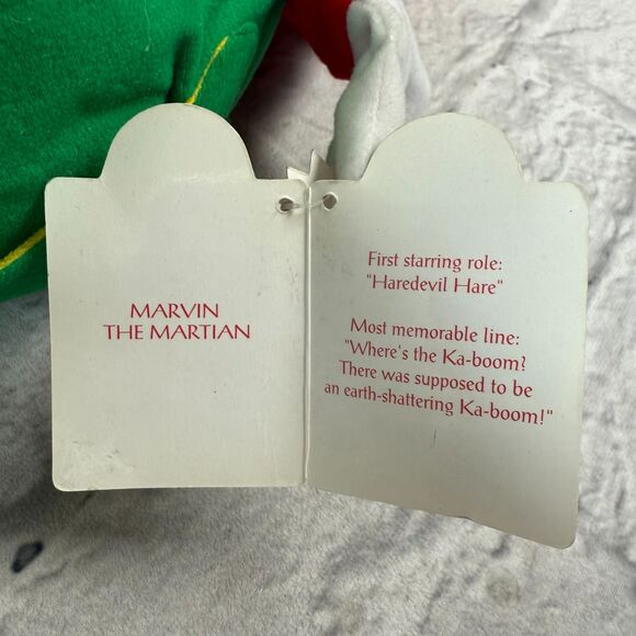 VTG 1994 Applause Marvin The Martian Plush 12" Puppet Warner Bros Looney Tunes - Picture 7 of 8